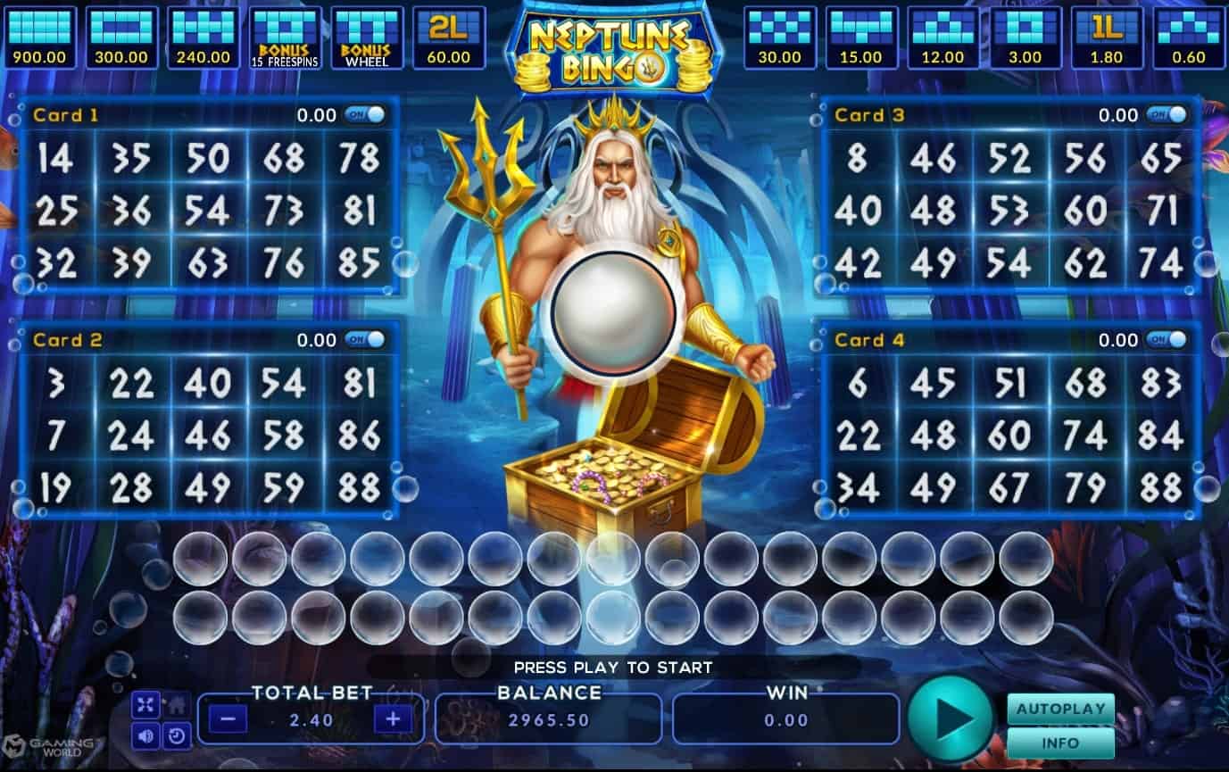 สล็อต XO Neptune Bingo Game XOSlot