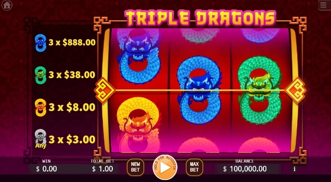 triple dragons ค่าย Ka gaming Slot1234 PG Slot PG SLOT